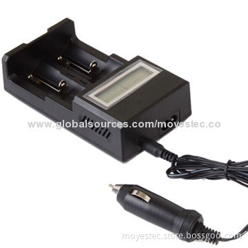 Smart LCD/AC/DC Battery Charger for Li-ion 18350, 26650, 18650, Output Voltage Range of 0.5 to 48V